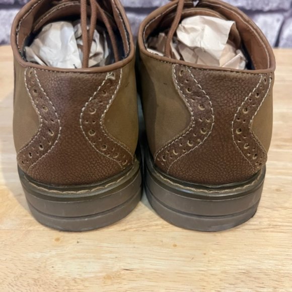 Izod Men's Brown Lace Up Dress Shoes Size 9 1/2M - Picture 6 of 7